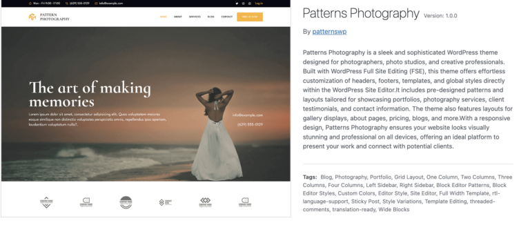 Patterns Photography Theme Review